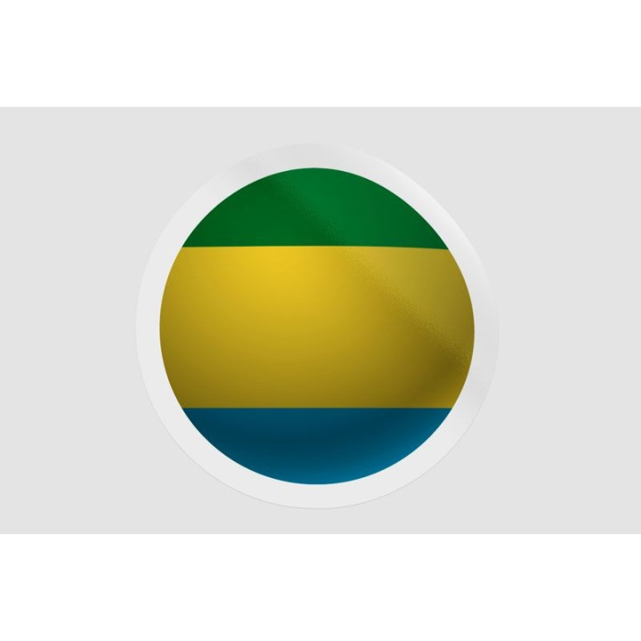 Gabon Flag Ball Style 2 - DecalsHouse