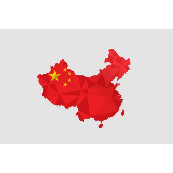 China Map Flag Style 3