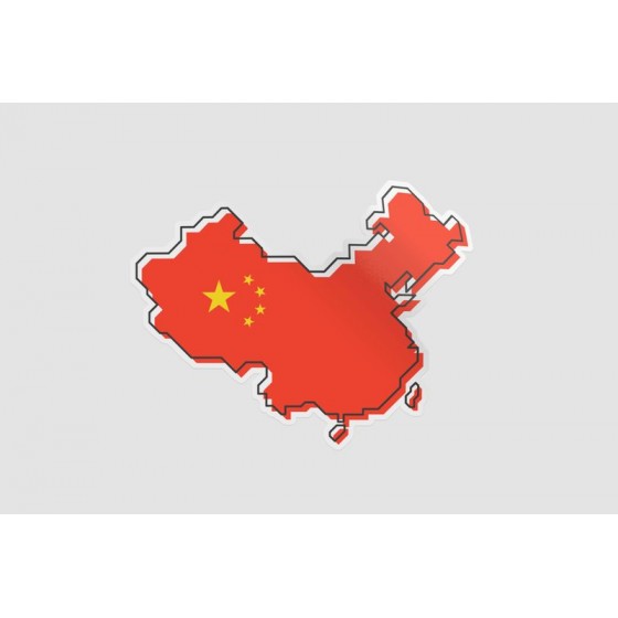 China Map Style 2 Sticker