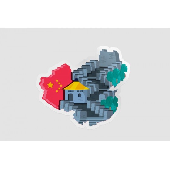 China Map Style 9 Sticker