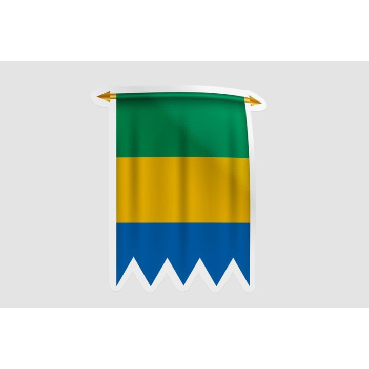 Gabon Flag Pennant Style 2 - DecalsHouse