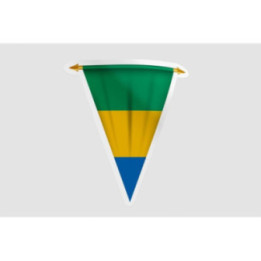 Gabon Flag Pennant Style 4 - DecalsHouse