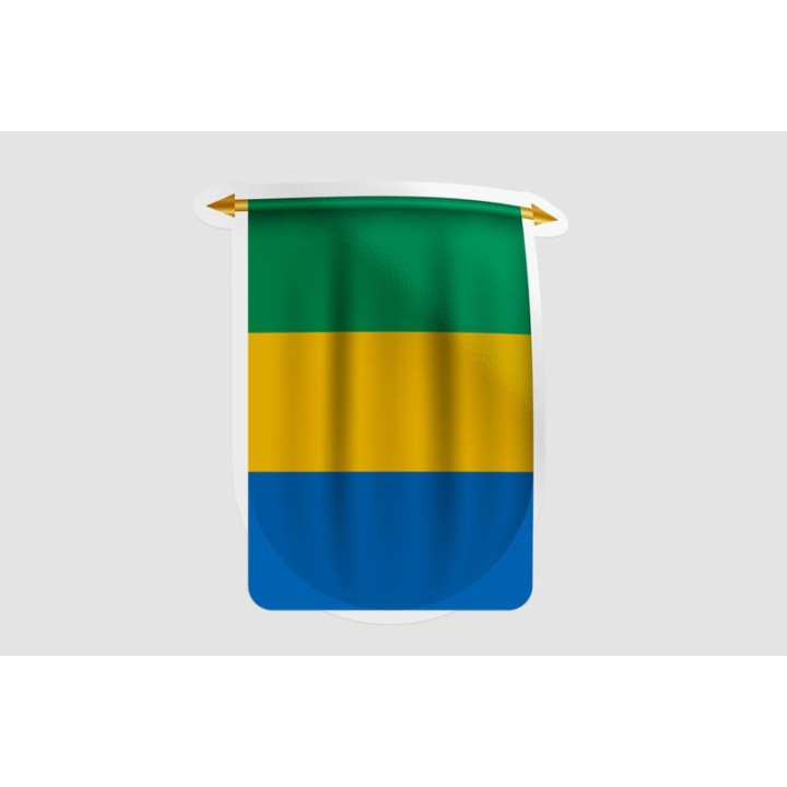 Gabon Flag Pennant Style 5 - DecalsHouse