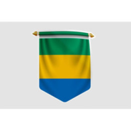 Gabon Flag Pennant - DecalsHouse