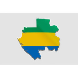 Gabon Map Flag - DecalsHouse