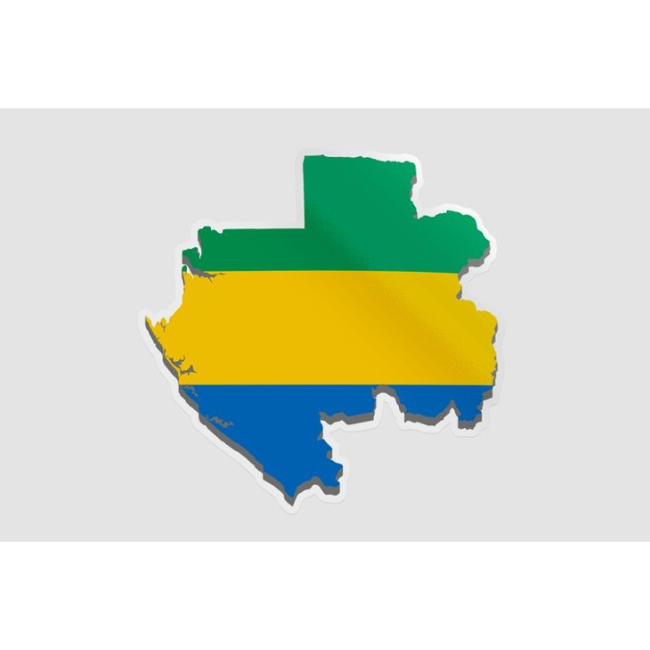 Gabon Map Flag - DecalsHouse