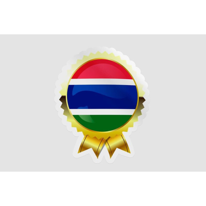 Gambia Flag Badge Style 3 - DecalsHouse