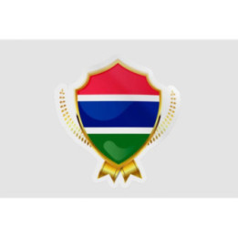 Gambia Flag Badge Style 6 - DecalsHouse