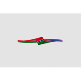 Gambia Flag Ribbon Style 2 - DecalsHouse