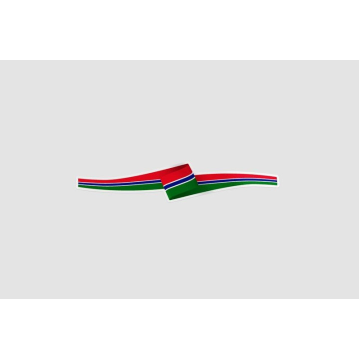 Gambia Flag Ribbon Style 2 - DecalsHouse