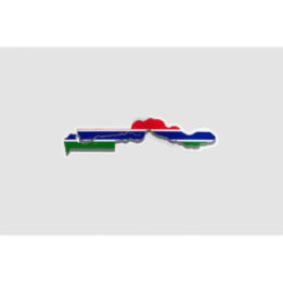 Gambia Map Flag Style 2 - DecalsHouse