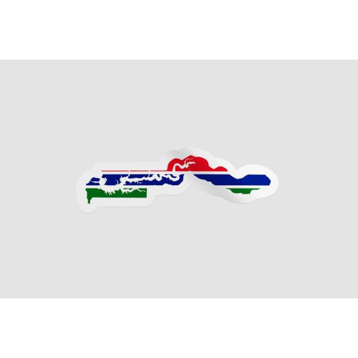Gambia Map Flag Style 3 - DecalsHouse
