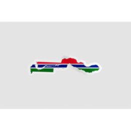 Gambia Map Flag Style 5 - DecalsHouse