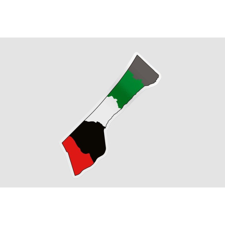 Gaza Map Flag Style 2 Sticker - DecalsHouse