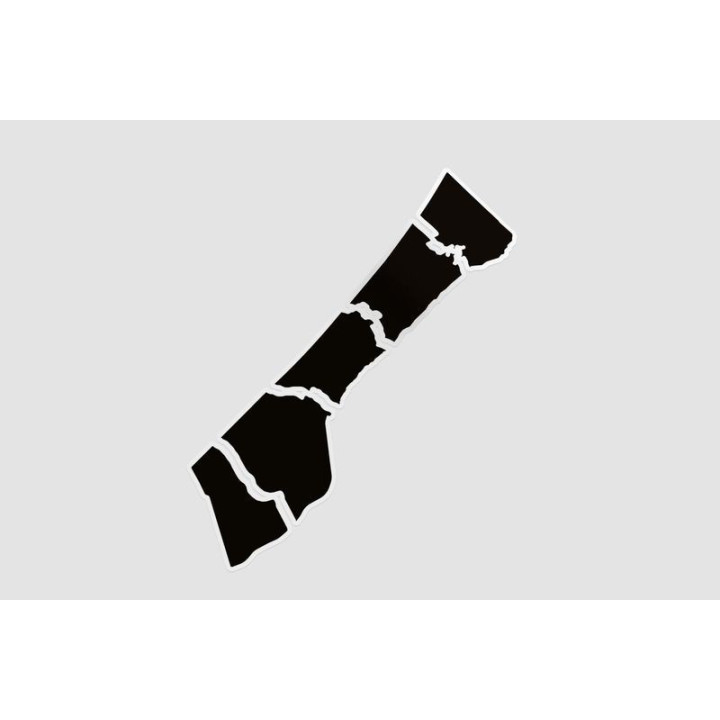 Gaza Map Style 12 Sticker - DecalsHouse