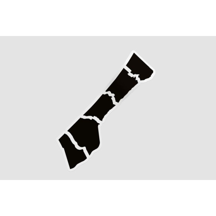 Gaza Map Style 3 Ed Sticker - DecalsHouse