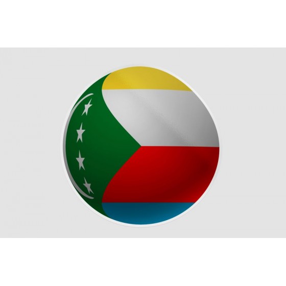 Comoros Flag Style 15 Sticker