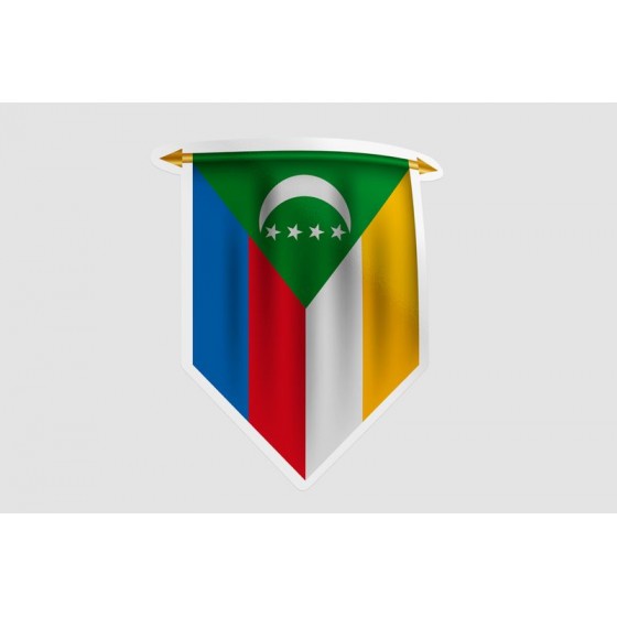 Comoros Flag Style 2 Sticker