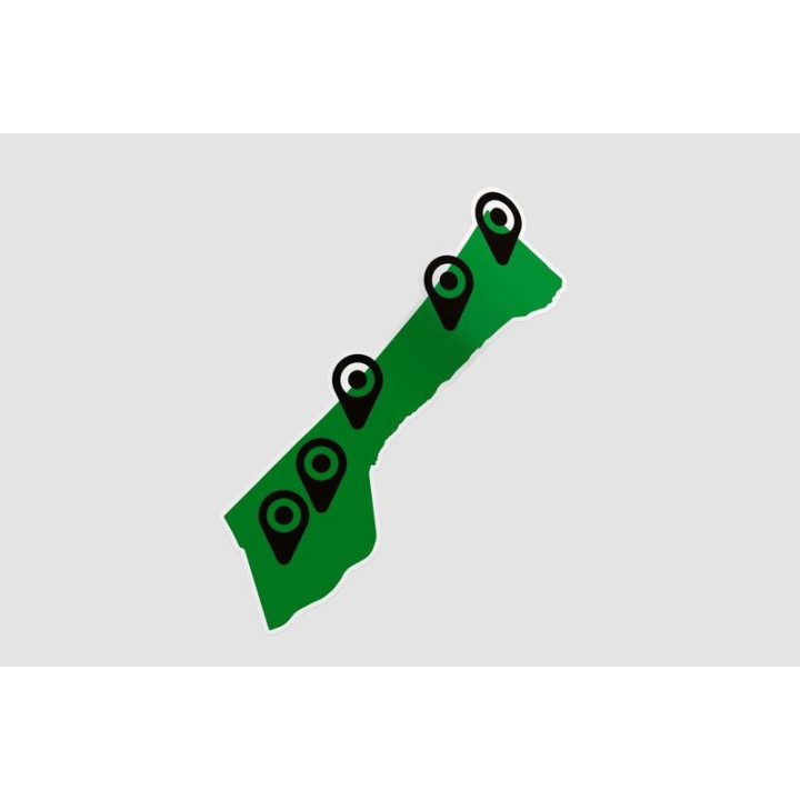 Gaza Map Style 7 Sticker - DecalsHouse
