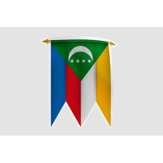 Comoros Flag Style 3 Sticker