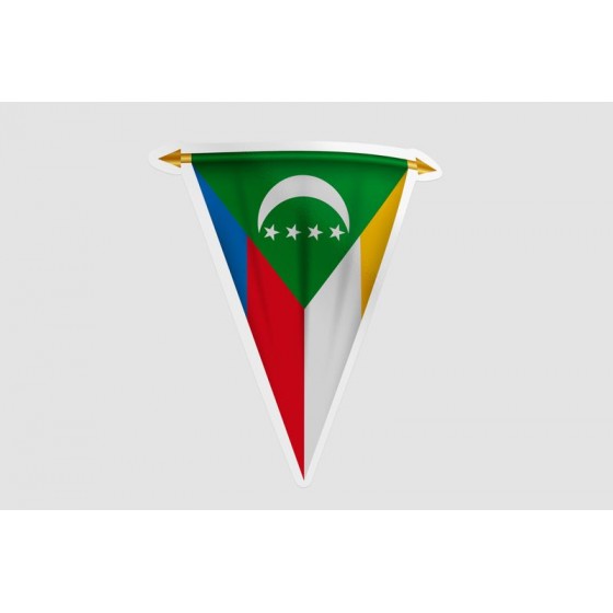 Comoros Flag Style 7 Sticker