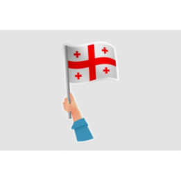 Georgia Flag Hand Style 2 - DecalsHouse