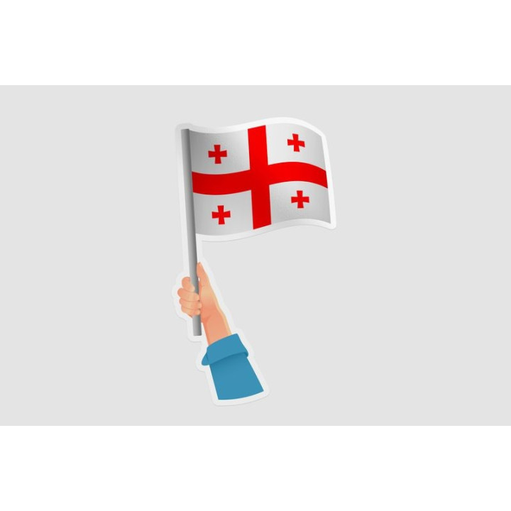 Georgia Flag Hand Style 2 - DecalsHouse