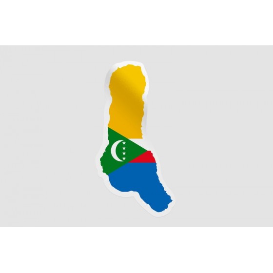 Comoros Map Sticker