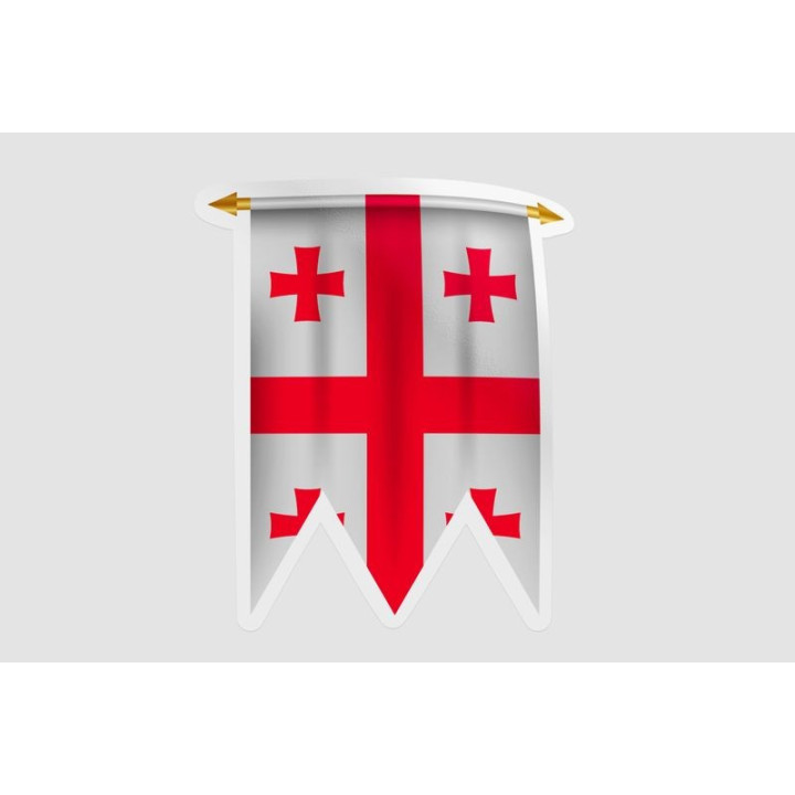 Georgia Flag Pennant Style 10 - DecalsHouse
