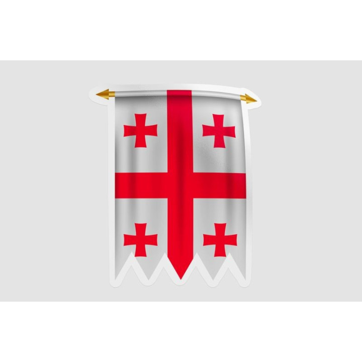 Georgia Flag Pennant Style 2 - DecalsHouse