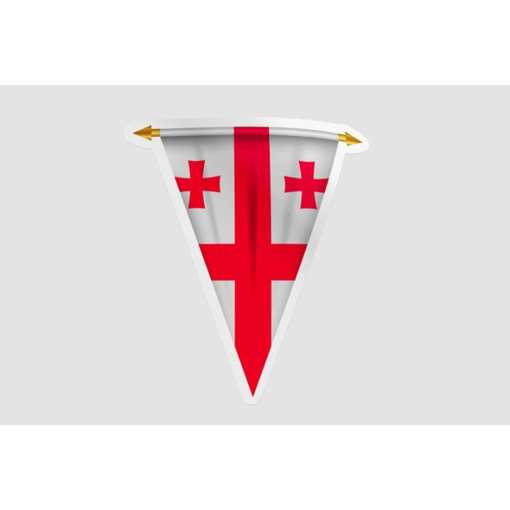 Georgia Flag Pennant Style 4 - DecalsHouse