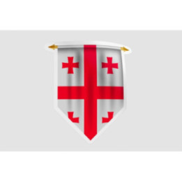 Georgia Flag Pennant Style 9 - DecalsHouse
