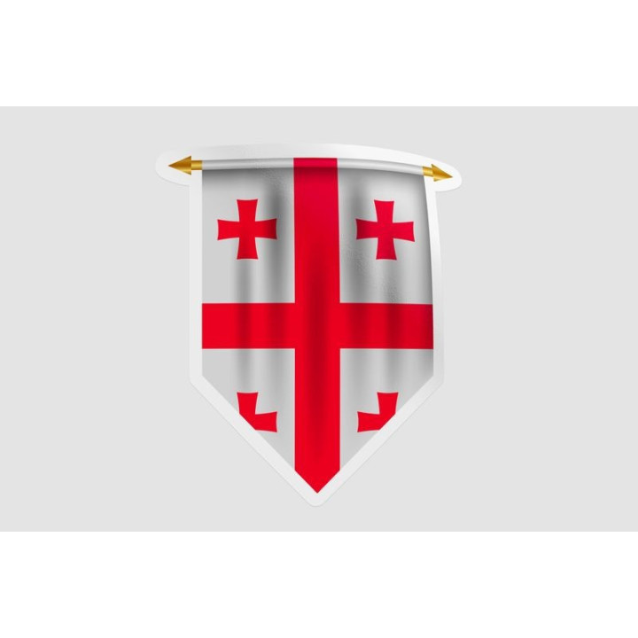 Georgia Flag Pennant Style 9 - DecalsHouse