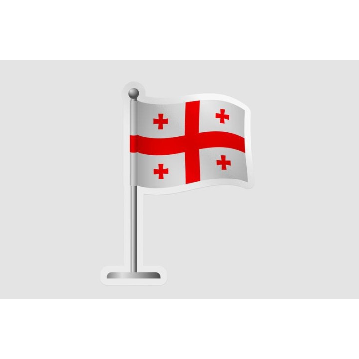 Georgia Flag Pole - DecalsHouse