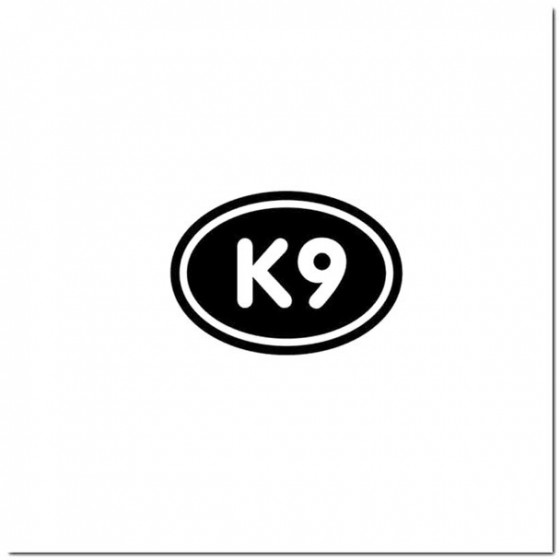 K9 Euro Oval Decal Sticker