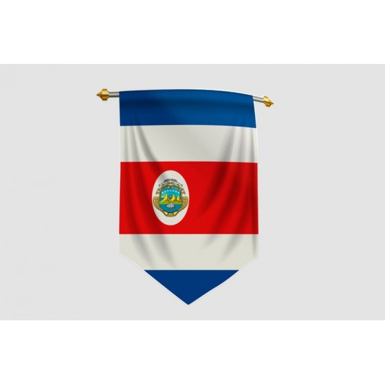 Costa Rica Flag Badge Style...