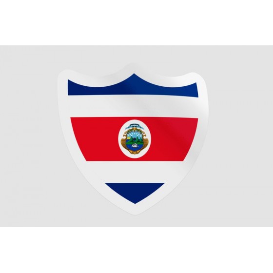 Costa Rica Flag Badge Style 2