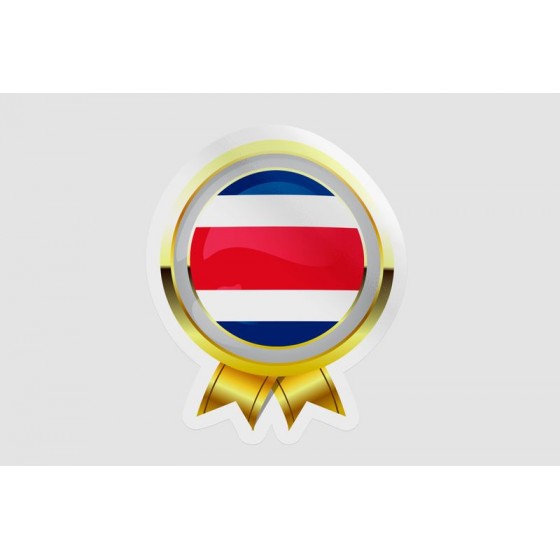 Costa Rica Flag Badge Style...