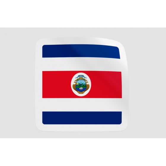 Costa Rica Flag Badge Style 4