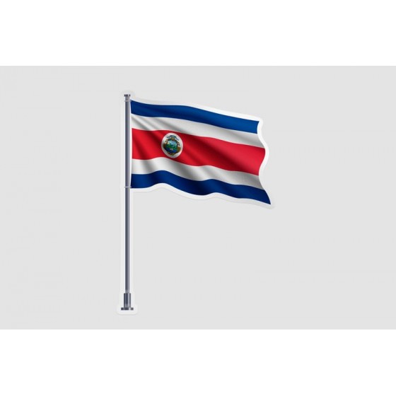 Costa Rica Flag Waving