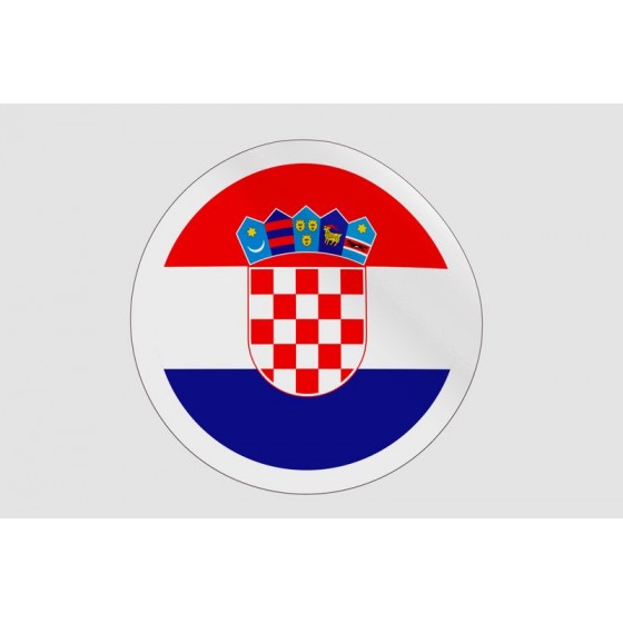 Croatia Flag Badge Style 10
