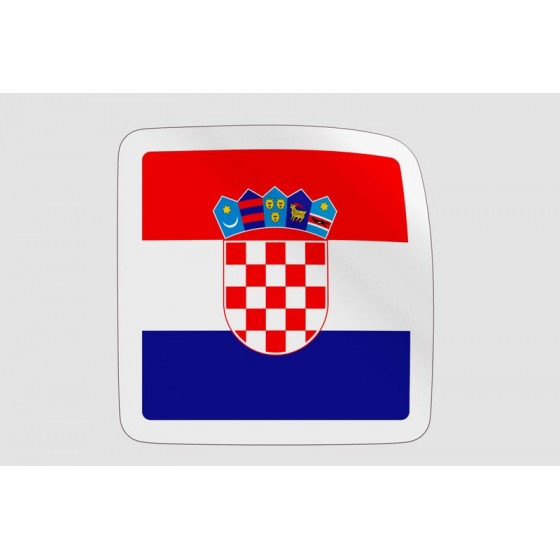 Croatia Flag Badge Style 2