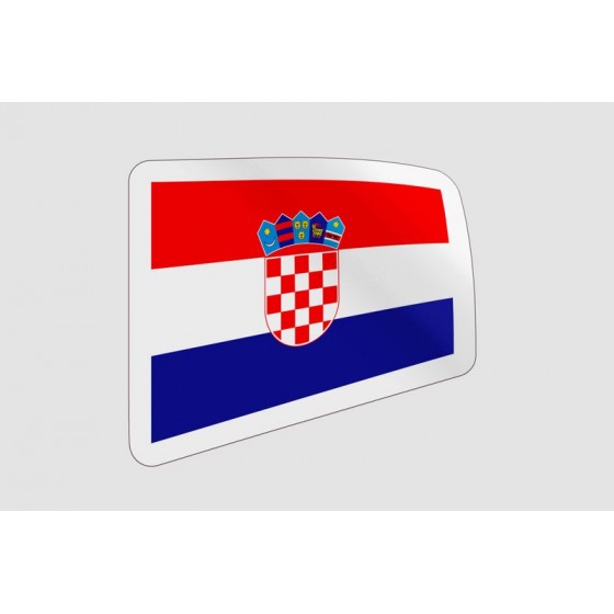 Croatia Flag Badge Style 3