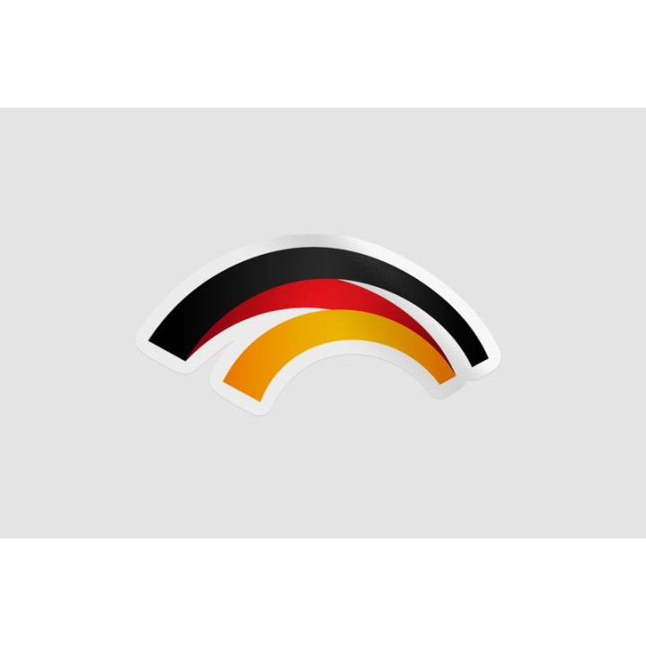 Germany Flag Icon Style 11 - DecalsHouse