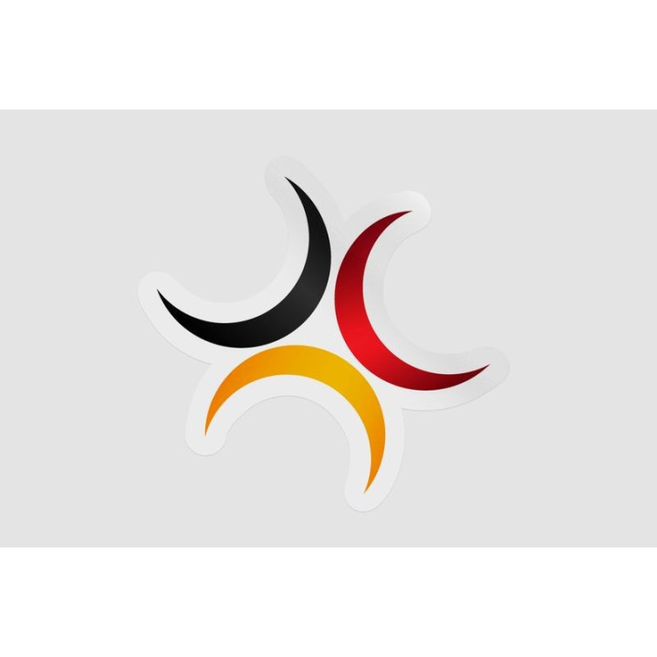 Germany Flag Icon Style 13 - DecalsHouse