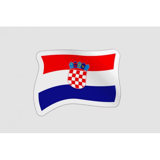 Croatia Flag Badge Style 7