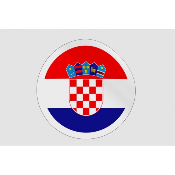 Croatia Flag Badge Style 8