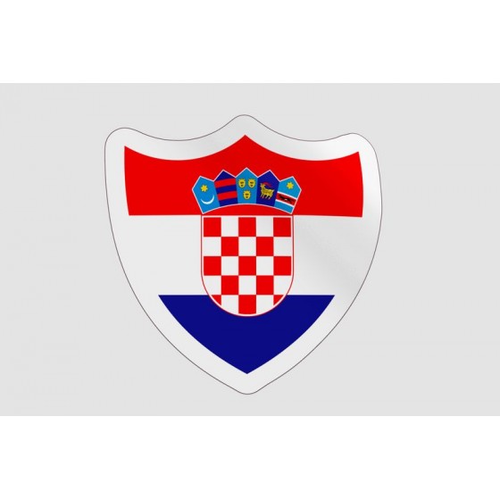 Croatia Flag Badge Style 9