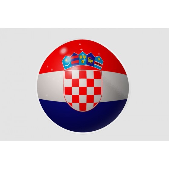 Croatia Flag Ball Sticker
