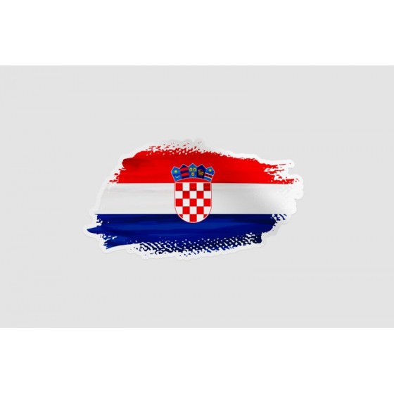Croatia Flag Brush Style 2